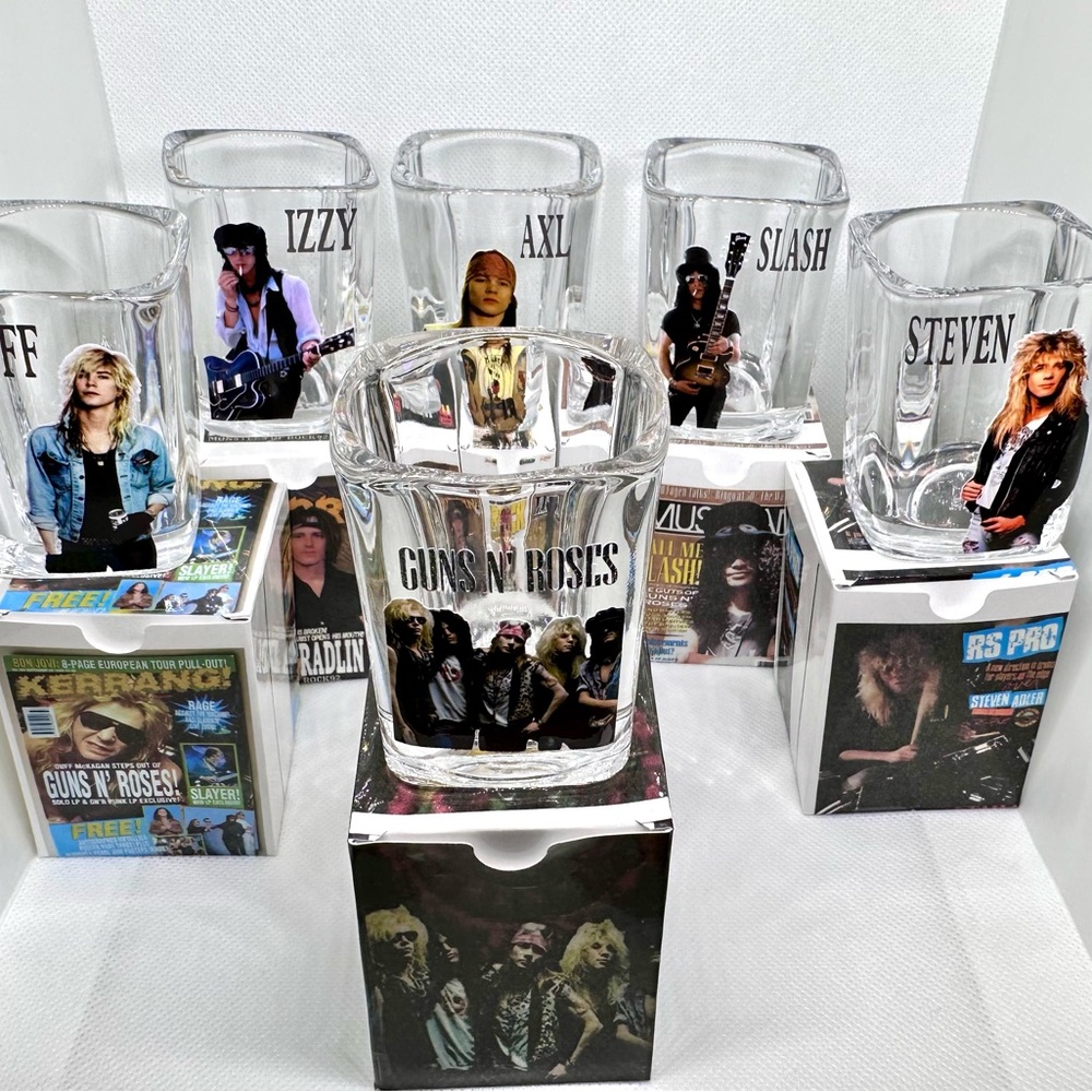Guns N Roses Shot Glass/Gift Box Set of 6